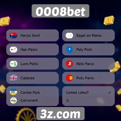 Métodos de pagamento aceitos no 0008bet
